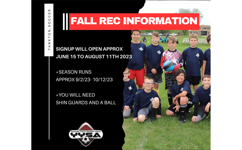 Fall Rec Soccer Signup 2023